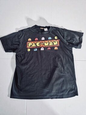 Pac-Man Single Stitch T Shirt Retro Arcade Video Game Tee Large